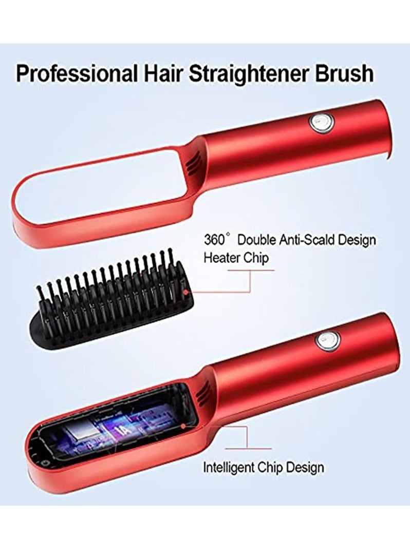 Captaintech Ionic Hair Straightener Brush for Home Salon | Hair Straightening Brush Straightening Brush Fast Straightening Brush | Anti-Scald with Universal Dual Voltage | Rotatable Power Cord - Image 2