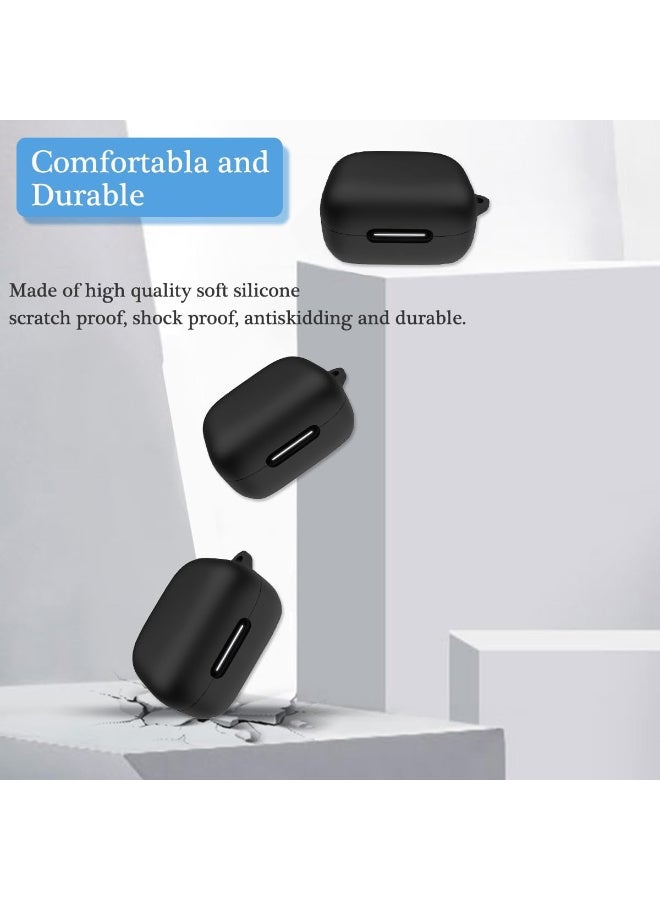 Case Compatible with Anker Soundcore R50i NC / P30i Headphones - Soft Shockproof Silicone Protective Case with Ring Holder and Front LED Viewing Feature - Black  - Image 3