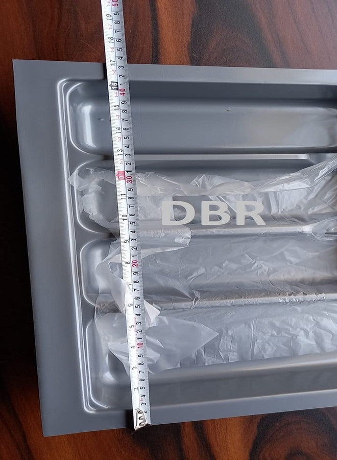 DBR Kitchen Drawer PVC Cutlery Tray Holder Organizer Width 45 CM (Grey) (15 x 19) Modular Kitchen Hardware & Accessories - Image 3