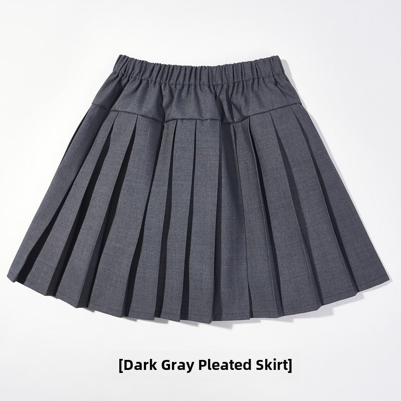 Girls Pleated Skirt Uniform Summer School Style Black trim  - Image 2
