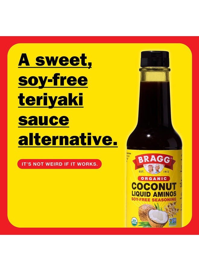 Bragg توابل أمينو سائل جوز الهند العضوي - 10 أونصة سائلة - بديل صلصة الترياكي خالي من الصويا - Image 2