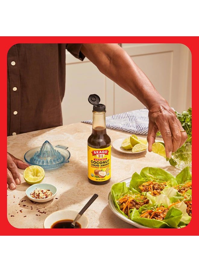Bragg توابل أمينو سائل جوز الهند العضوي - 10 أونصة سائلة - بديل صلصة الترياكي خالي من الصويا - Image 5