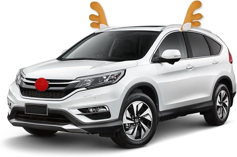 Eraspooky Christmas Car Antlers Reindeer Car Kit with Nose - Image 5