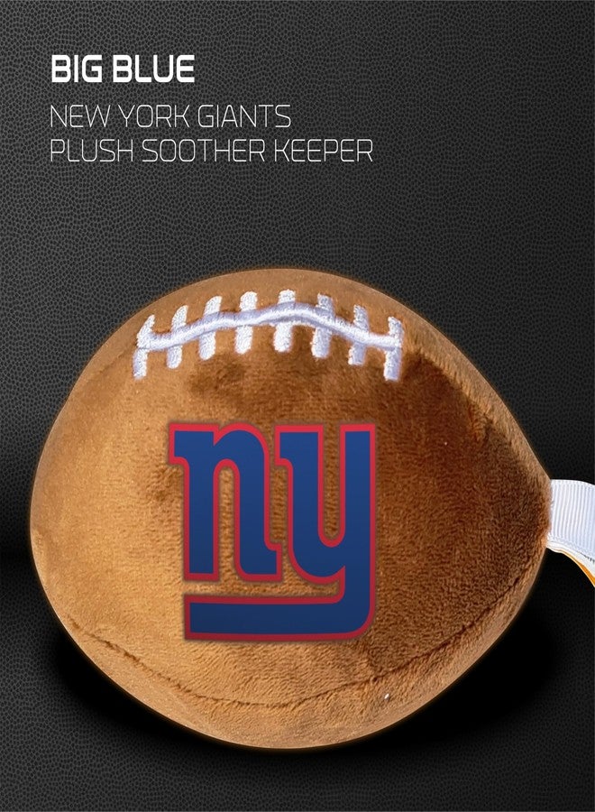 Smilo New York Giants Plush Football Pacifier Holder by Smilo - Officially Licensed NFL Soother Holder - Soft Plush Toy and Dummy Holder - Fits Any Pacifier - Stroller Accessory & Newborn Essential - Image 5