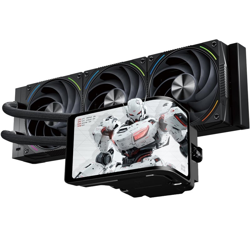 Thermalright Wonder Vision 360 Turbo ARGB Black CPU Liquid Coolerfor AM5Intel LGA18511700667 3D Curved Screen with 2400x1080 ResolutionsMagnetic Panel Screen360MM Aio - Image 2