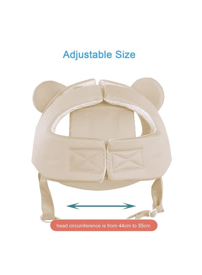 Ocanoiy Baby Infant Toddler Helmet Safety Headguard Head Protective Cushion Cute Children Adjustable Safety Helmet Hat Harnesses Cap Kid Child Crawl Walk Playing (Beige) - Image 4