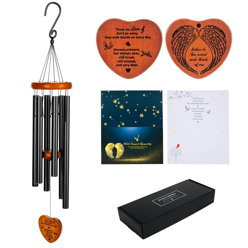 Sympathy Wind Chimes 32 Memorial Wind Chime for Loss of Loved One Prime Meaningful Condolence Bereavement Rememberance Gifts for Loss of Father Mother Outdoor Deco Garden