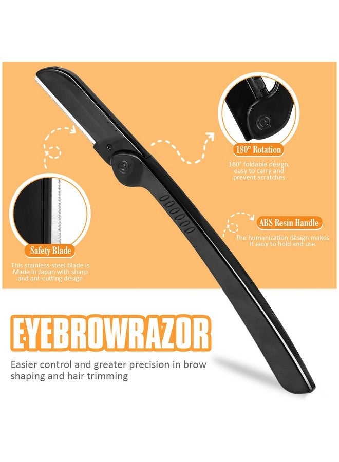 Yougai Tweezers And Nail Clippers Set,9 Pcs Professional Stainless Steel Tweezers Kit-Great Precision Tweezers With Curved Scissors And Eyebrow Razor For Daily Beauty Tools With Leather Travel Case - Image 4