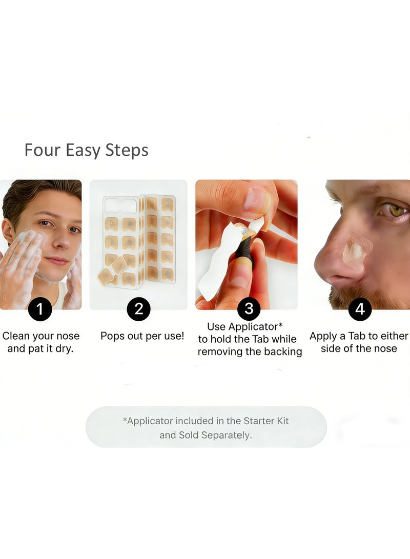 120PCS/60 Day Anti-Snoring Magnetic Nasal Strips Refill Tabs Pack, Sleep Nasal Strips for Home And Travel, Reduce Snoring, Enhanced Breathing, Improve Sleep Quality Snoring(Square type） - Image 4