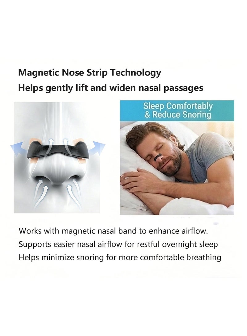 120PCS/60 Day Anti-Snoring Magnetic Nasal Strips Refill Tabs Pack, Sleep Nasal Strips for Home And Travel, Reduce Snoring, Enhanced Breathing, Improve Sleep Quality Snoring(Square type） - Image 2