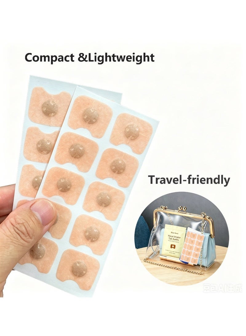 120PCS/60 Day Anti-Snoring Magnetic Nasal Strips Refill Tabs Pack, Sleep Nasal Strips for Home And Travel, Reduce Snoring, Enhanced Breathing, Improve Sleep Quality Snoring(Square type） - Image 4