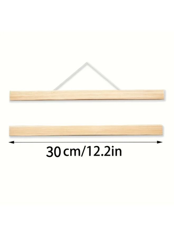 12.2 Inch Classic Wooden Poster Frame Vertical Rectangular Art Bracket Wall Decoration - Image 1