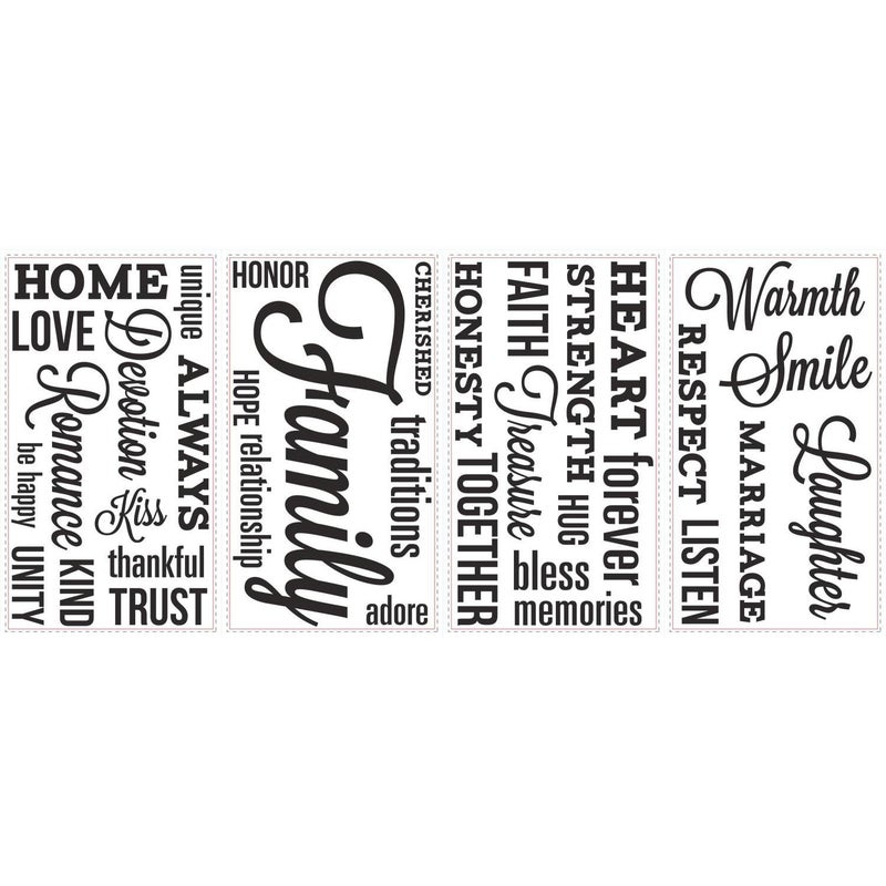 RoomMates RMK2741SCS Family Quote Peel And Stick Wall Decals,Multicolor - Image 3