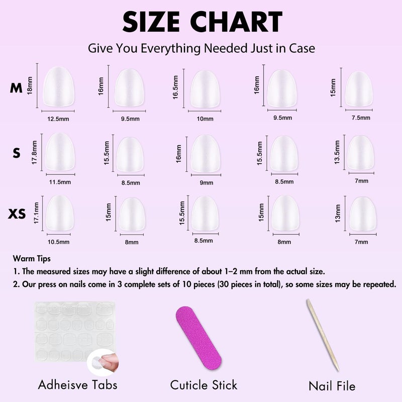 KQueenest Cat Eye Press on Nails Short Oval, 30 Pcs Light Brown Fake Nails Extra Short Round, Glitter Glass Glue on Nails Almond, Reusable Shiny Chrome False Nails for Women Fall Winter, Small Sizes - Image 5