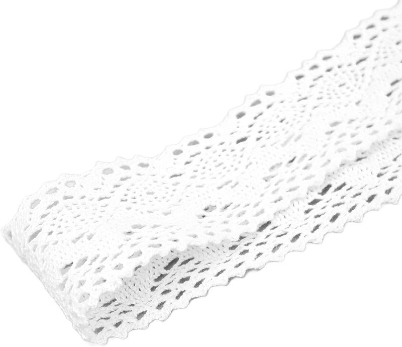 Lace Ribbon Cotton Thread 20 Yards White, Decorative Accessories for Clothing and DIY Curtain - Soft Touch, Durable and Reusable, Ideal for Sewing and Party Decoration - Image 5