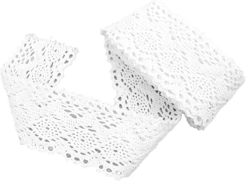 Lace Ribbon Cotton Thread 20 Yards White, Decorative Accessories for Clothing and DIY Curtain - Soft Touch, Durable and Reusable, Ideal for Sewing and Party Decoration - Image 4