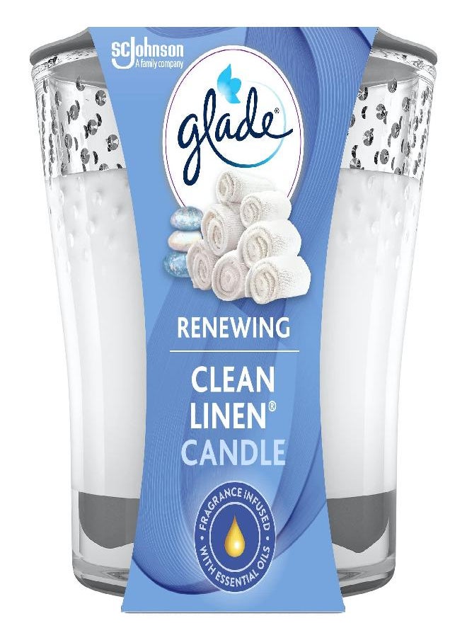 Glade Glade Candle Jar, Air Freshener, Clean Linen, 3.4 Oz 