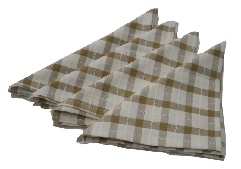 Snuggle Check Print Styled 4 Cotton Kitchen Towels - Image 1