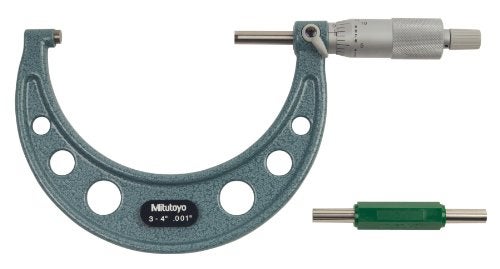 Mitutoyo 103-180 Outside Micrometer, Baked-enamel Finish, Ratchet Stop, 3-4" Range, 0.001" Graduation, +/-0.00015" Accuracy - Image 3