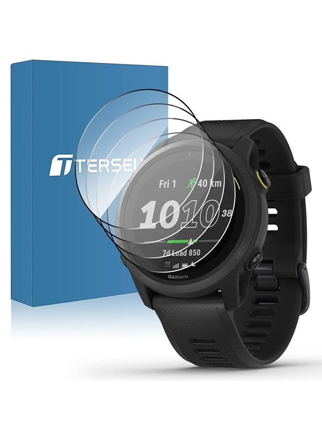 Tersely 4-Pack for Garmin Forerunner 55/45/45S Screen Protector, [Anti-Scratch] 2.5D 9H Hardness Ultra-Thin Tempered Glass Screen Protective Film - Image 1