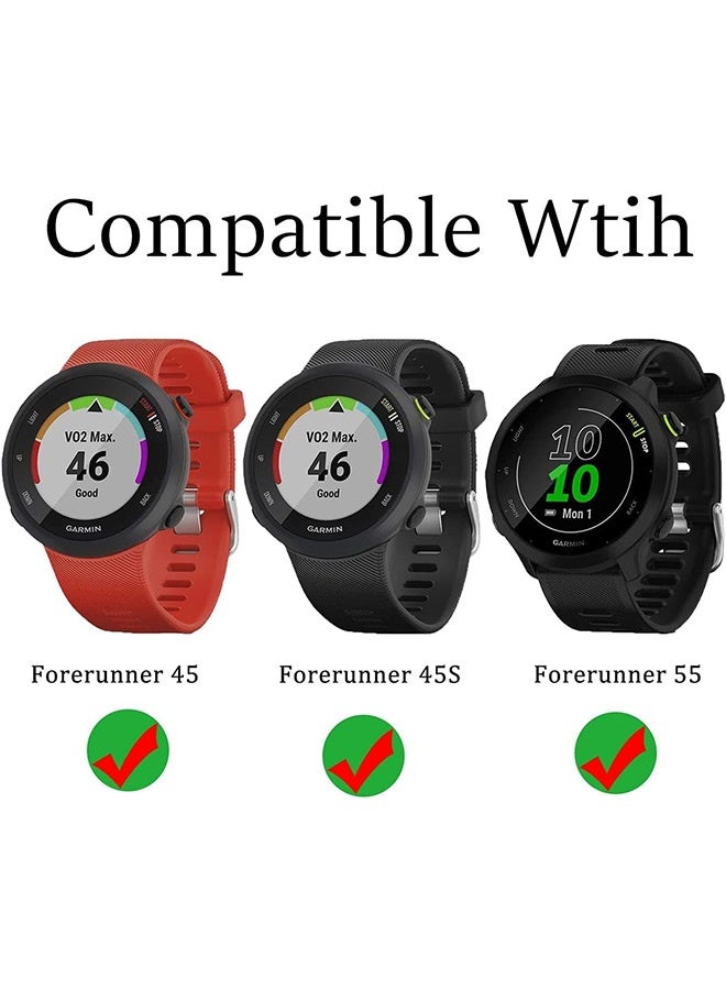 Tersely 4-Pack for Garmin Forerunner 55/45/45S Screen Protector, [Anti-Scratch] 2.5D 9H Hardness Ultra-Thin Tempered Glass Screen Protective Film - Image 2