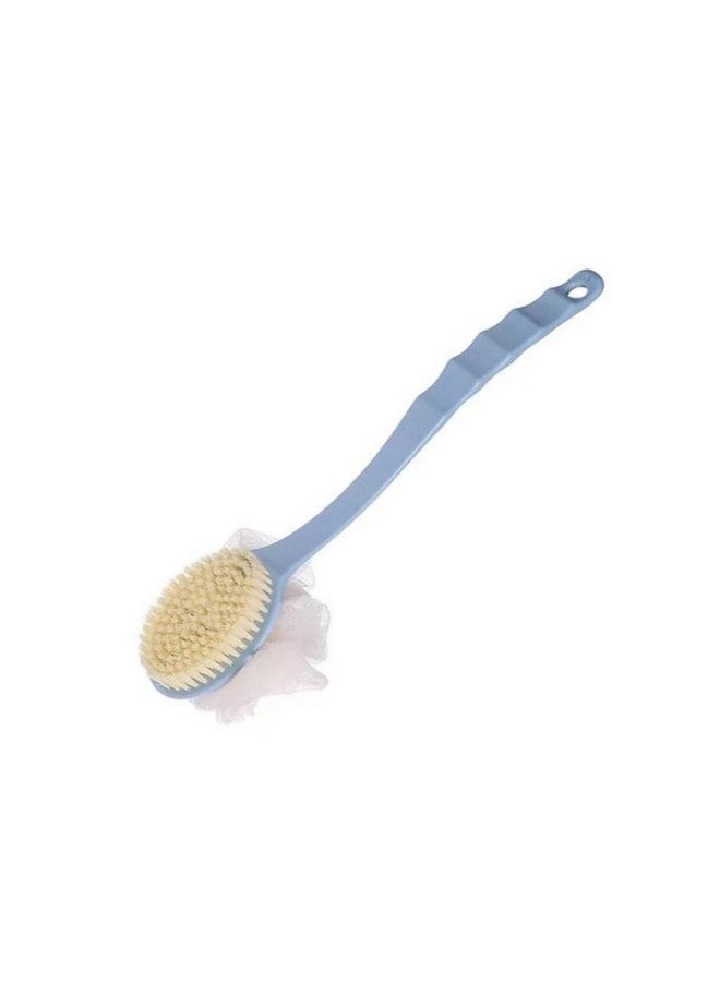 KitchenFest® Nylon Bristle Loofah Brush Long Handle for Spa Body Care Shower Massage Exfoliating Bliss Brush, Multicolor | 1 Pcs - Image 1