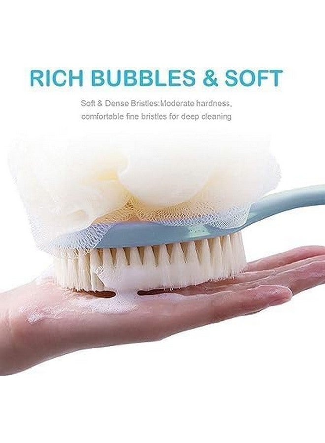 KitchenFest® Nylon Bristle Loofah Brush Long Handle for Spa Body Care Shower Massage Exfoliating Bliss Brush, Multicolor | 1 Pcs - Image 5