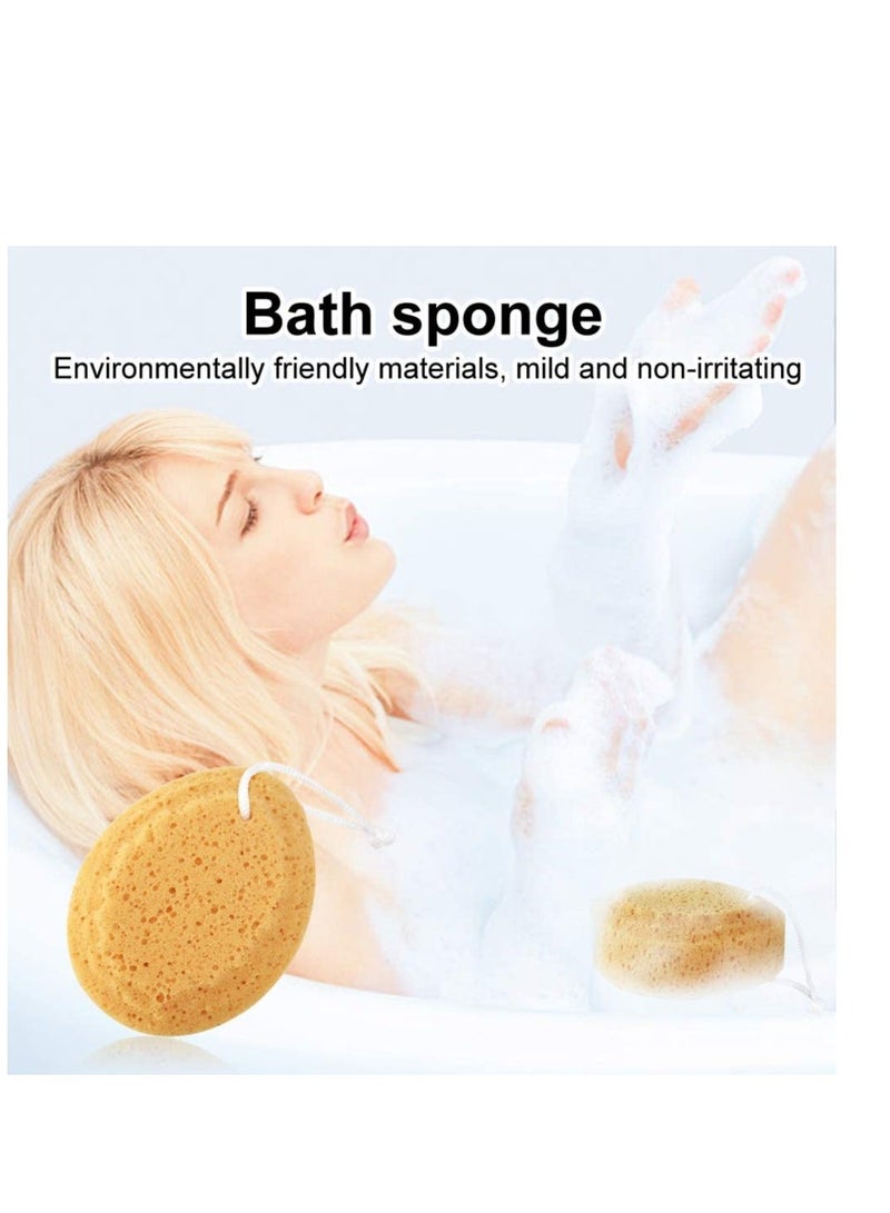 Bath Sponge Exfoliating Shower Natural Sea with 2 PCS Adhesive Hooks Gentle Soothing Cleansing for Adults and Kids Body Cleaning Daily Care Bathroom Supplies 4 - Image 4