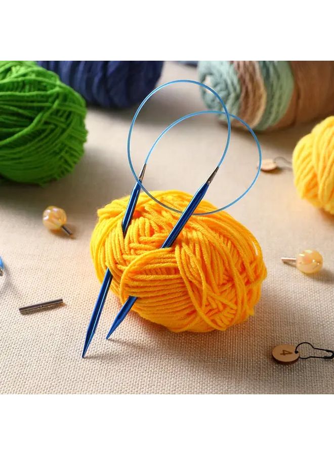 Interchangeable Knitting Needle Connector Rope 10 0mm Aluminum Ring Needles For DIY Craft Weaving - Image 4