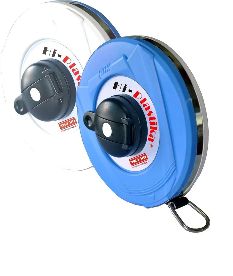 Elysian Hi-Plastika Freemans Fiberglass Measuring Tape for measuring units, Engineering and Building Construction, Surveying, Blue (50 meter) 1PC - Image 1