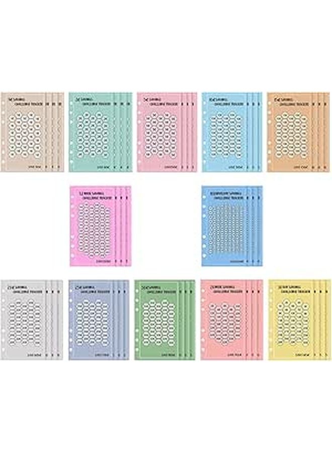 6 Hole Euro Saving Envelopes Binder 48pcs Paper Envelopes For Financial Tracking - Image 1