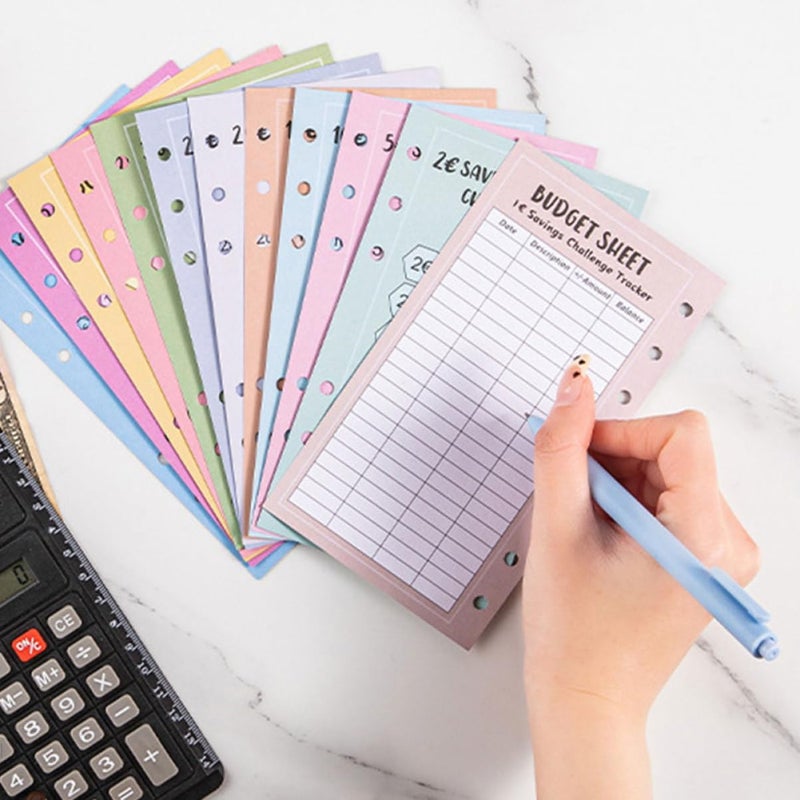 6 Hole Euro Saving Envelopes Binder 48pcs Paper Envelopes For Financial Tracking - Image 5