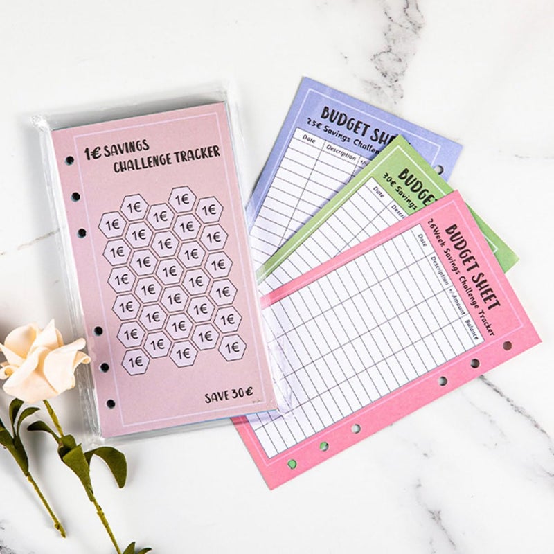 6 Hole Euro Saving Envelopes Binder 48pcs Paper Envelopes For Financial Tracking - Image 4