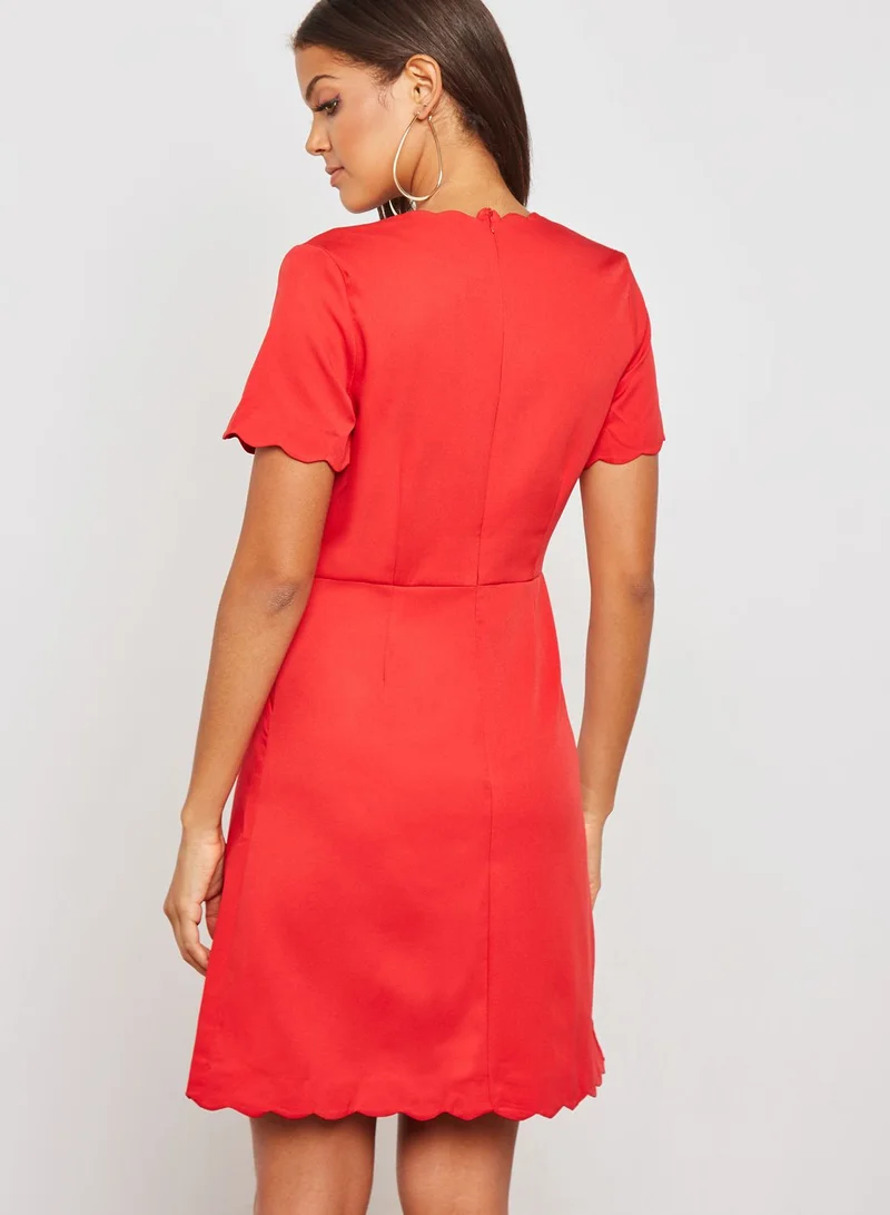 Ginger Scallop Trim Dress