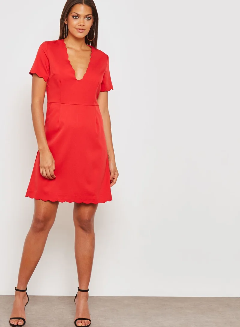 Ginger Scallop Trim Dress