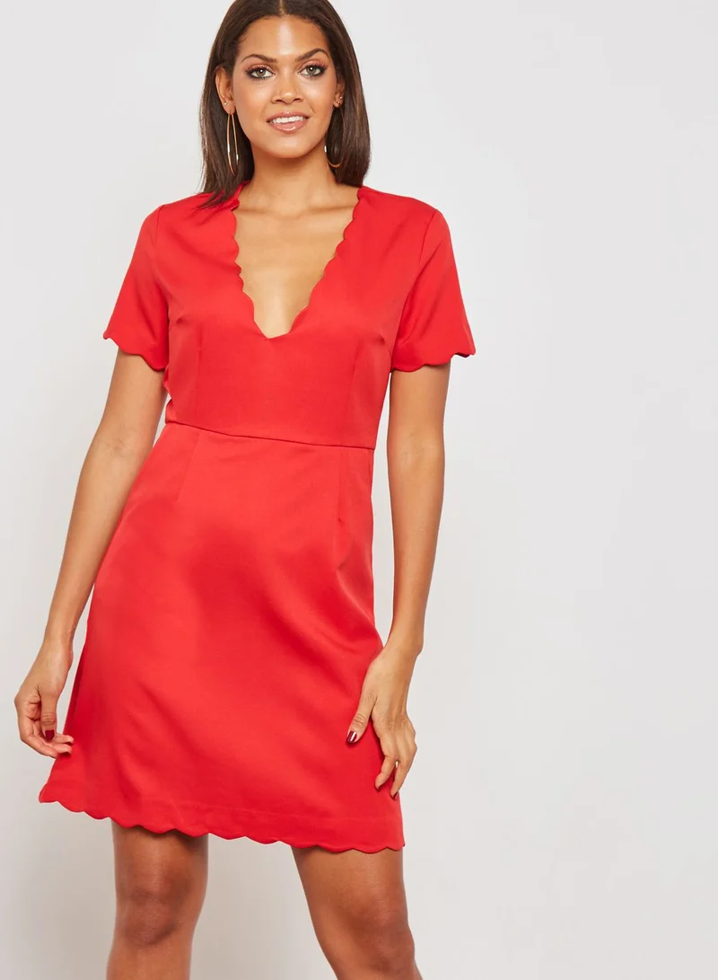 Ginger Scallop Trim Dress