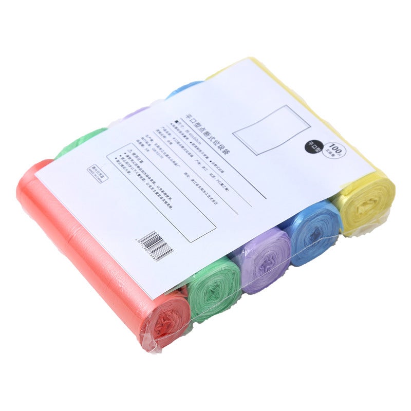 Household Thickeneded Flat Mouth Garbage Bag Five-Roll Thickeneded Point-Break Disposable Plastic Bag Five-Roll Garbage Bag - Image 1