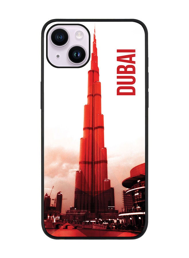 Stylizedd Rugged Black edge case for Apple iPhone 14 Slim fit Soft Case Flexible Rubber Edges Anti Drop TPU Gel Thin Cover - Dubai - The Burj - Image 1