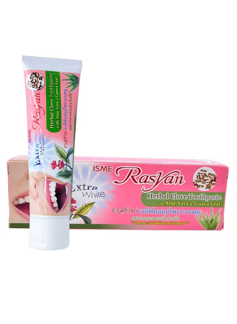 RASYAN Isme Herbal Clove Toothpaste with Aloe Vera & Guava Leaf 100g - Image 2