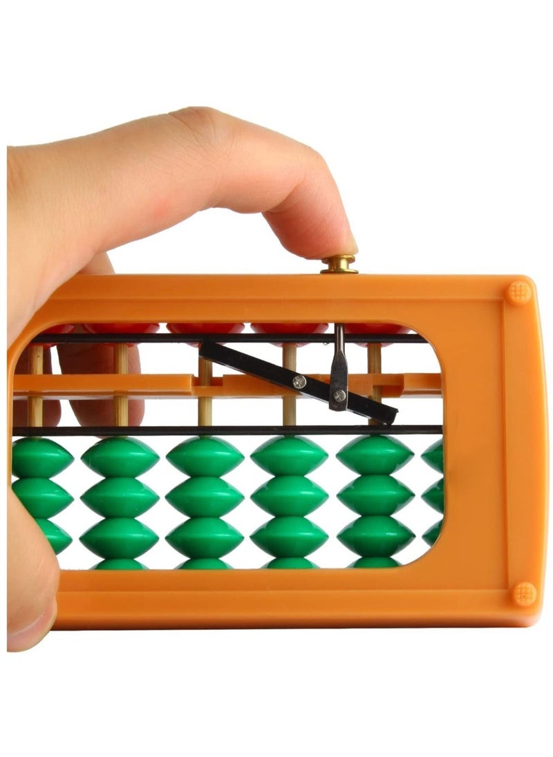 SYOSI - Abacus Bead Arithmetic Counting Abacus with Reset Button School Supplies for Children Vintage Wooden Abacus Soroban Chinese Calculator Counting Tool 13 Column - Image 1