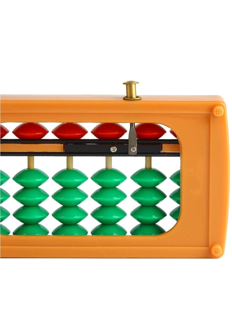 SYOSI - Abacus Bead Arithmetic Counting Abacus with Reset Button School Supplies for Children Vintage Wooden Abacus Soroban Chinese Calculator Counting Tool 13 Column - Image 1