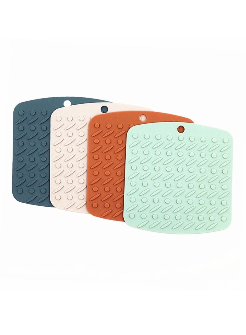 إسكدنيا واقيات أكواب المشروبات المصنوعة من السيليكون متعددة الأغراض، ووسادات تسخين وحاملات أواني ومفارش لطاولة الطعام - Image 5