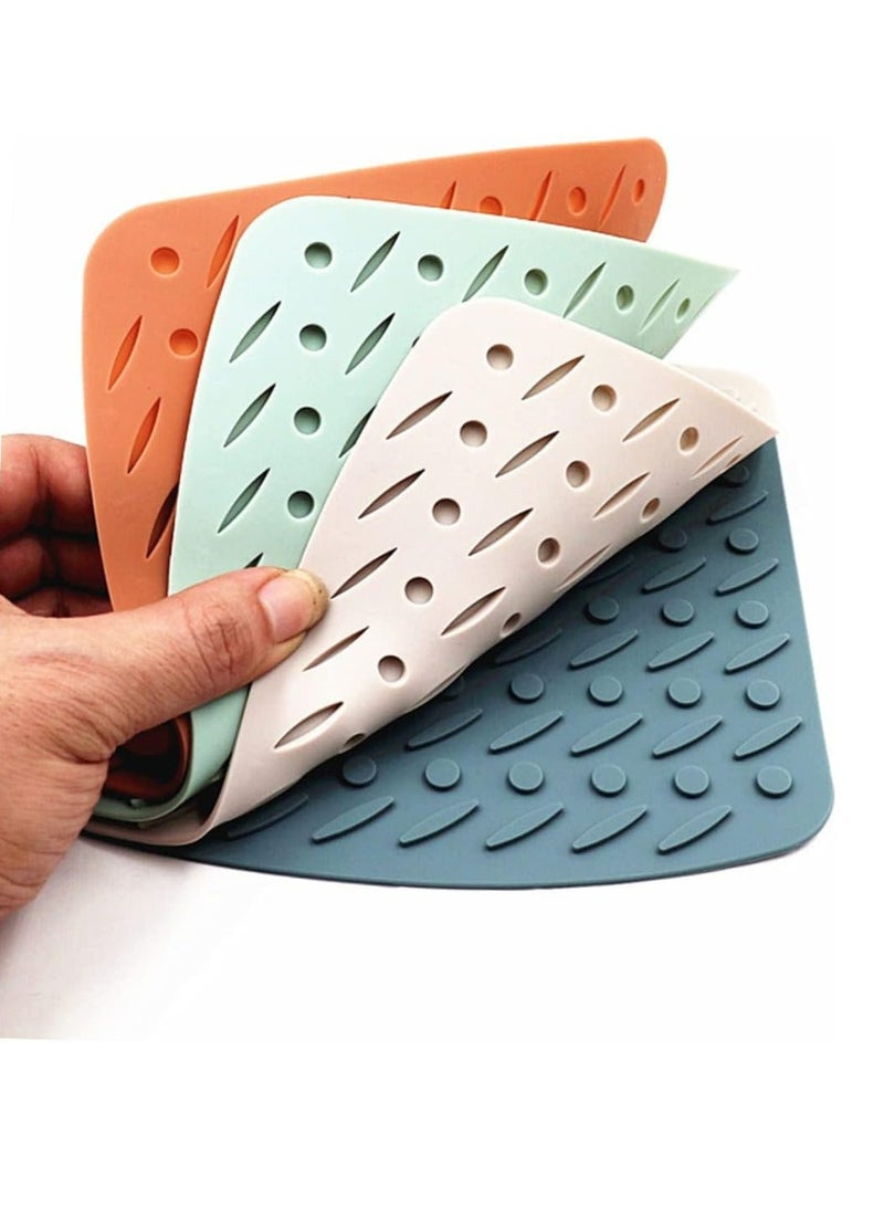 إسكدنيا واقيات أكواب المشروبات المصنوعة من السيليكون متعددة الأغراض، ووسادات تسخين وحاملات أواني ومفارش لطاولة الطعام - Image 3