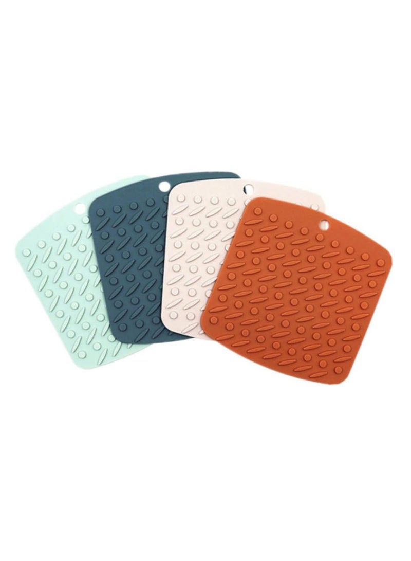 إسكدنيا واقيات أكواب المشروبات المصنوعة من السيليكون متعددة الأغراض، ووسادات تسخين وحاملات أواني ومفارش لطاولة الطعام - Image 1