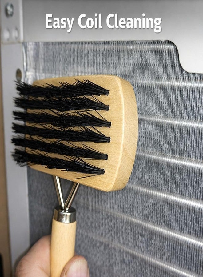 Xcel HVAC Coil Cleaning Brush & Fin Comb Tool, Dual-Sided AC Coil Cleaner Brush for Evaporator and Condenser Coils, Mini Split, Window AC and Outdoor Condenser, Stainless Steel Pins with Soft Bristles - Image 4