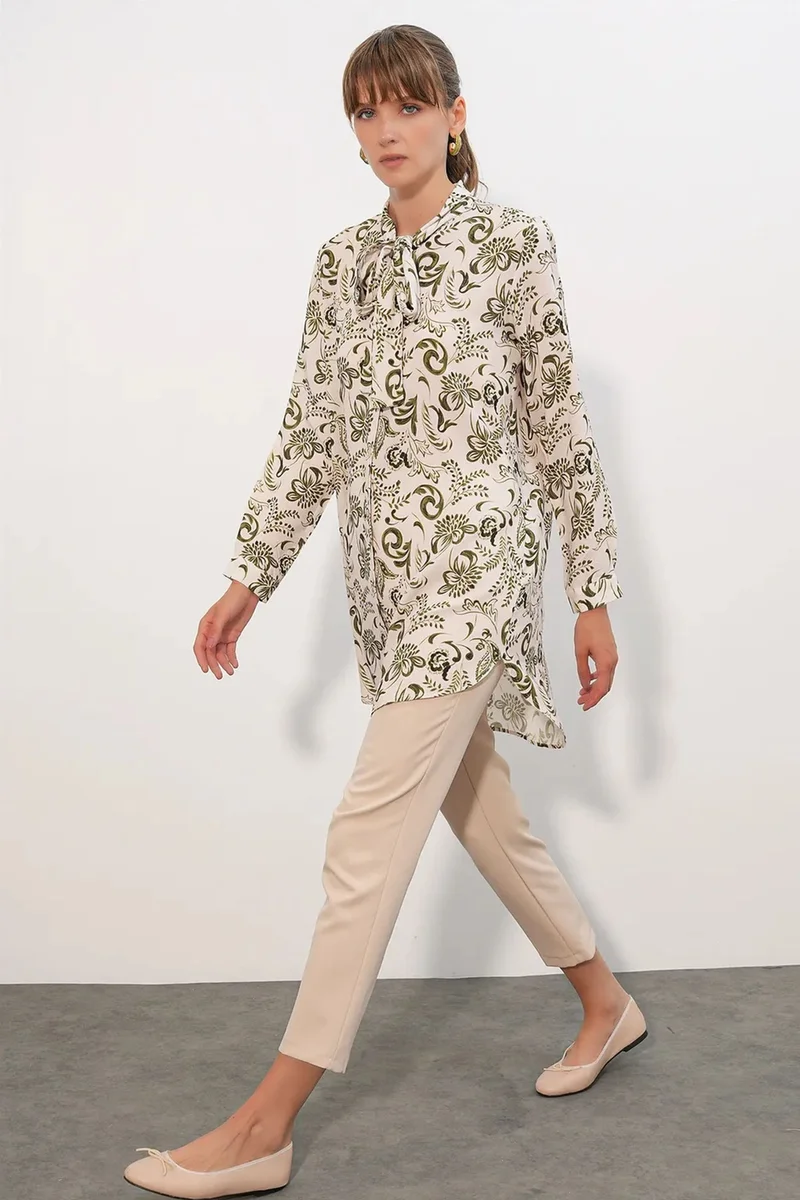بيغ دارت BDART Long Floral Viscose Shirt