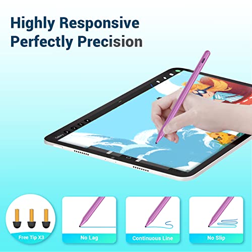 Yottn Stylus Pencil for Apple iPad Pen - Pencil iPad 6th 7th 8th 9th 10th A16 Generation Palm Rejection for Apple Pencil 2018-2025 iPad mini A17 6th 5th Air M2 M3 5th 4th 3rd Gen iPad Pro M4 11-12.9 Inch - Image 5