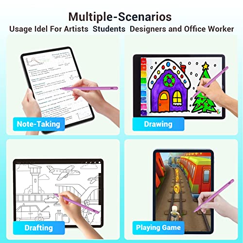 Yottn Stylus Pencil for Apple iPad Pen - Pencil iPad 6th 7th 8th 9th 10th A16 Generation Palm Rejection for Apple Pencil 2018-2025 iPad mini A17 6th 5th Air M2 M3 5th 4th 3rd Gen iPad Pro M4 11-12.9 Inch - Image 4