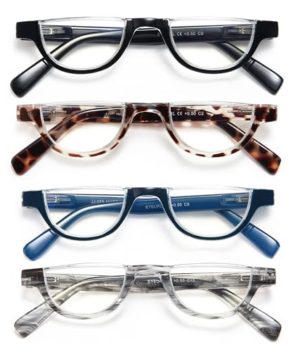 EYEURL Half Frame Reading Glasses for Women4 Pack Blue Light Glasses Fashion Computer Readers for Women Anti UV Ray Eyeglasses with Spring Hinges15 - Image 1