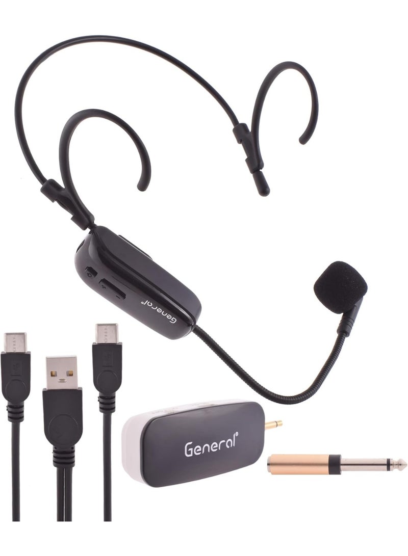 general General GH-W1 Headset Wireless MicroPhone - Black - Image 2